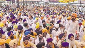 File pic of people who gathered at Kotkapura, Punjab, in in October 2018, to protest over Bargari sacrilege.(Gurpreet Singh / HT File Photo)