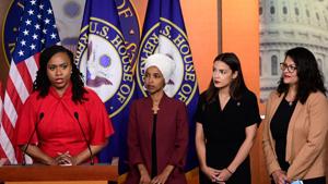 U.S. Reps Ayanna Pressley (D-MA), Ilhan Omar (D-MN), Alexandria Ocasio-Cortez (D-NY) and Rashida Tlaib (D-MI) hold a news conference after Democrats in the U.S. Congress moved to formally condemn President Donald Trump's attacks on the four minority congresswomen on Capitol Hill in Washington, U.S., July 15, 2019.(REUTERS) U.S. Reps Ayanna Pressley (D-MA), Ilhan Omar (D-MN), Alexandria Ocasio-Cortez (D-NY) and Rashida Tlaib (D-MI) hold a news conference after Democrats in the U.S. Congress moved to formally condemn President Donald Trump's attacks on the four minority congresswomen on Capitol Hill in Washington, U.S., July 15, 2019.(REUTERS)
