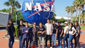 The visit made the students experience different aspects of space travel(HT) The visit made the students experience different aspects of space travel(HT)