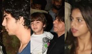 Shah Rukh Khan watched The Lion King with daughter Suhana Khan and sons AbRam and Aryan Khan. Shah Rukh Khan watched The Lion King with daughter Suhana Khan and sons AbRam and Aryan Khan.