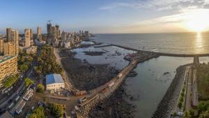 A view of the reclamation work done at Breach Candy for the coastal road in May this year.(Pratik Chorge/HT Photo) A view of the reclamation work done at Breach Candy for the coastal road in May this year.(Pratik Chorge/HT Photo)