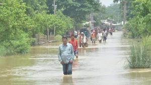 The state was caught in a difficult situation as some parts of it had been flooded while other parts were facing a drought-like situation.(HT Photo) The state was caught in a difficult situation as some parts of it had been flooded while other parts were facing a drought-like situation.(HT Photo)