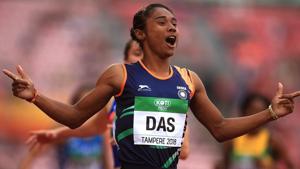 A file photo of Indian sprinter Hima Das.(Getty Images for IAAF) A file photo of Indian sprinter Hima Das.(Getty Images for IAAF)
