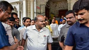 The survival of the Congress-JD(S) government hangs precariously on the eve of the trust vote with the Supreme Court holding that the 15 rebel MLAs cannot be compelled to participate in the proceedings of the ongoing assembly session.(PTI) The survival of the Congress-JD(S) government hangs precariously on the eve of the trust vote with the Supreme Court holding that the 15 rebel MLAs cannot be compelled to participate in the proceedings of the ongoing assembly session.(PTI)
