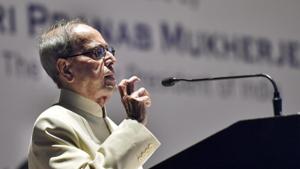 New Delhi: Former President Pranab Mukherjee speaks on the topic of 'Furthering India's Promise' during an event at Mavalankar Hall, in New Delhi, Thursday, July 18, 2019. (PTI Photo/Ravi Choudhary)(PTI7_18_2019_000226B)(PTI) New Delhi: Former President Pranab Mukherjee speaks on the topic of 'Furthering India's Promise' during an event at Mavalankar Hall, in New Delhi, Thursday, July 18, 2019. (PTI Photo/Ravi Choudhary)(PTI7_18_2019_000226B)(PTI)