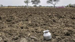 A water vessel sits on farmland near the village of Khardewadi in this aerial photograph taken in Beed district, Maharashtra. A three-year drought has left some farmers with no income to pay back loans, with tragic consequences: Beed reportedly has the state's highest rate of farmer suicides.(Bloomberg) A water vessel sits on farmland near the village of Khardewadi in this aerial photograph taken in Beed district, Maharashtra. A three-year drought has left some farmers with no income to pay back loans, with tragic consequences: Beed reportedly has the state's highest rate of farmer suicides.(Bloomberg)
