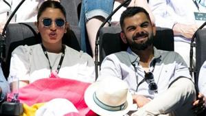 This handout photo taken and released by Tennis Australia shows Indian cricket captain Virat Kohli and his wife Anushka Sharma(AFP) This handout photo taken and released by Tennis Australia shows Indian cricket captain Virat Kohli and his wife Anushka Sharma(AFP)