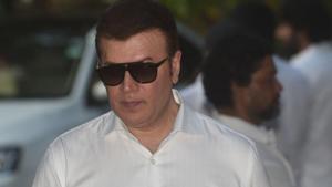 Aditya Pancholi at Veeru Devgan’s prayer meeting at ISKCON Temple, Juhu.(Satyabrata Tripathy/HT Photo) Aditya Pancholi at Veeru Devgan’s prayer meeting at ISKCON Temple, Juhu.(Satyabrata Tripathy/HT Photo)