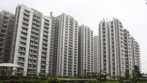 A view of a residential condominium inside Microtek Greenburg, at Sector 86, in Gurugram.(Yogendra Kumar/HT PHOTO) A view of a residential condominium inside Microtek Greenburg, at Sector 86, in Gurugram.(Yogendra Kumar/HT PHOTO)