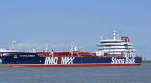 In this May 5, 2019 photo issued by Karatzas Images, showing the British oil tanker Stena Impero at unknown location, which is believed to have been captured by Iran.(AP Photo) In this May 5, 2019 photo issued by Karatzas Images, showing the British oil tanker Stena Impero at unknown location, which is believed to have been captured by Iran.(AP Photo)