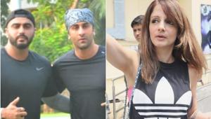 Ranbir Kapoor and Arjun Kapoor play football, Sussanne Khan takes kids for Lion King.(Varinder Chawla) Ranbir Kapoor and Arjun Kapoor play football, Sussanne Khan takes kids for Lion King.(Varinder Chawla)