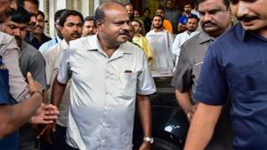 Karnataka Chief Minister H D Kumaraswamy blamed the BJP for taking away MLAs ‘forcefully’.(PTI)