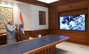 ISRO confirmed that the 43.43m tall three-stage ‘Baahubali’ rocket successfully placed Chandrayaan-2 in the earth’s orbit.(Twitter) ISRO confirmed that the 43.43m tall three-stage ‘Baahubali’ rocket successfully placed Chandrayaan-2 in the earth’s orbit.(Twitter)