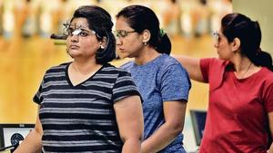 Rahi Sarnobat left) overcame years of struggle at the Munich range to excel at the ISSF World Cup in May.(Biplov Bhuyan/HT PHOTO) Rahi Sarnobat left) overcame years of struggle at the Munich range to excel at the ISSF World Cup in May.(Biplov Bhuyan/HT PHOTO)