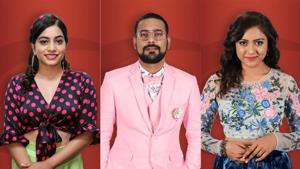 Bigg Boss 13 contestants Punarnavi Bhupalam, Varun Sandesh and Vithika Sheru. Bigg Boss 13 contestants Punarnavi Bhupalam, Varun Sandesh and Vithika Sheru.