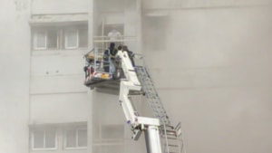 Fire fighting is underway and the Mumbai Fire brigade pressed 14 fire engines, one quick response vehicle, an ambulance and six water tankers to the spot. (HT Photo) Fire fighting is underway and the Mumbai Fire brigade pressed 14 fire engines, one quick response vehicle, an ambulance and six water tankers to the spot. (HT Photo)