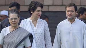 Sonia Gandhi, Rahul Gandhi and Priyanka Gandhi Vadra(PTI) Sonia Gandhi, Rahul Gandhi and Priyanka Gandhi Vadra(PTI)