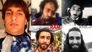 Ranveer Singh gives us selfies of his favourite characters with a bonus pic of his real self. Ranveer Singh gives us selfies of his favourite characters with a bonus pic of his real self.