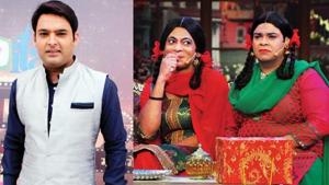 Kiku Sharda and Sunil Grover on Kapil Sharma’s comedy show. Kiku Sharda and Sunil Grover on Kapil Sharma’s comedy show.