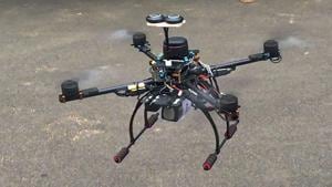 An agricopter designed by students of IIT Madras to eliminate manual spraying of pesticides. The device can also assess the crop health by using its multi-spectral imaging camera.(PTI) An agricopter designed by students of IIT Madras to eliminate manual spraying of pesticides. The device can also assess the crop health by using its multi-spectral imaging camera.(PTI)
