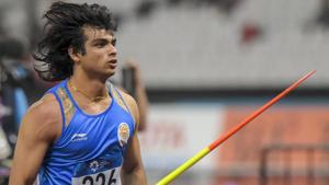 A file photo of Indian javelin thrower Neeraj Chopra.(PTI) A file photo of Indian javelin thrower Neeraj Chopra.(PTI)