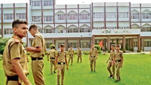 Students of Sainik School Kunjpura is celebrating its 59th founder’s day on July 24, 2019(HT Photo) Students of Sainik School Kunjpura is celebrating its 59th founder’s day on July 24, 2019(HT Photo)