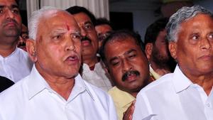 BJP leader B. S. Yeddyurappa speaks to the media after BJP won the trust vote at Karnataka assembly in Bengaluru on Tuesday.(ANI Photo) BJP leader B. S. Yeddyurappa speaks to the media after BJP won the trust vote at Karnataka assembly in Bengaluru on Tuesday.(ANI Photo)