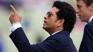 A file photo of Sachin Tendulkar during the ICC World Cup 2019.(ANI) A file photo of Sachin Tendulkar during the ICC World Cup 2019.(ANI)