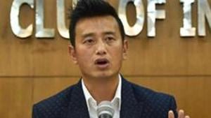 Former Indian football team captain Bhaichung Bhutia speaks.(PTI) Former Indian football team captain Bhaichung Bhutia speaks.(PTI)