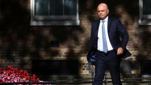 Britain's Home Secretary Sajid Javid arrives at Downing Street, in London, Britain July 24, 2019.(REUTERS) Britain's Home Secretary Sajid Javid arrives at Downing Street, in London, Britain July 24, 2019.(REUTERS)