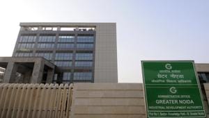 The Greater Noida authority office , in Greater Noida(Sunil Ghosh / HT Photo) The Greater Noida authority office , in Greater Noida(Sunil Ghosh / HT Photo)