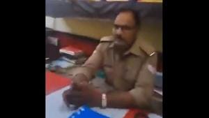 Instead of registering a complaint, the cop can be heard commenting on what she is wearing: “Why are you wearing a ring and this necklace?”(Photo: Screengrab) Instead of registering a complaint, the cop can be heard commenting on what she is wearing: “Why are you wearing a ring and this necklace?”(Photo: Screengrab)