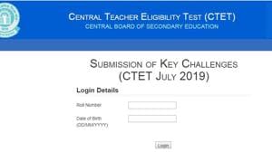 CBSE CTET answer key 2019: The Central Board of Secondary Education has released the answer key of Central Teachers’ Eligibility Test (CTET) July 2019 examination.(ctet.nic.in)