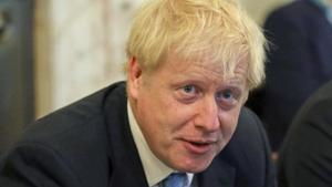 Britain's Prime Minister Boris Johnson attends the first Cabinet meeting at Downing Street in London.(REUTERS) Britain's Prime Minister Boris Johnson attends the first Cabinet meeting at Downing Street in London.(REUTERS)