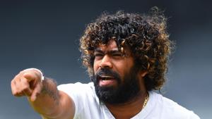 Sri Lankan cricketer Lasith Malinga attends a practice session.(AFP) Sri Lankan cricketer Lasith Malinga attends a practice session.(AFP)