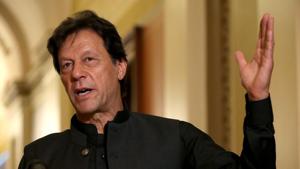 Imran Khan had acknowledged the presence of the large number of militants in his country during an interaction at the US Institute of Peace, a Washington-based think tank funded by the US Congress.(AFP) Imran Khan had acknowledged the presence of the large number of militants in his country during an interaction at the US Institute of Peace, a Washington-based think tank funded by the US Congress.(AFP)