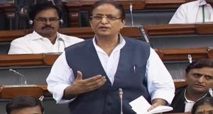 The decision to seek Azam Khan’s apology was taken at Speaker Om Birla’s meeting with leaders of key political parties.(ANI photo) The decision to seek Azam Khan’s apology was taken at Speaker Om Birla’s meeting with leaders of key political parties.(ANI photo)