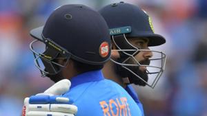 File image of India cricketers Rohit Sharma and Virat Kohli.(AFP) File image of India cricketers Rohit Sharma and Virat Kohli.(AFP)