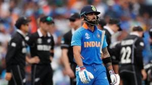 Indian captain Virat Kohli goes back to the pavillion after losing his wicket.(Action Images via Reuters) Indian captain Virat Kohli goes back to the pavillion after losing his wicket.(Action Images via Reuters)