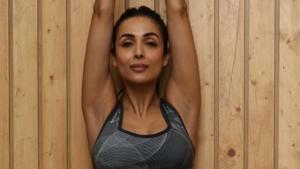 Malaika Arora practices yoga asanas - postures - on the 5th International Yoga Day.(IANS) Malaika Arora practices yoga asanas - postures - on the 5th International Yoga Day.(IANS)