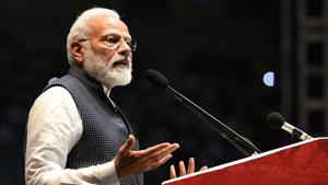 Prime Minister Narendra Modi addressing a programme to mark Kargil Vijay Diwas in New Delhi.(PTI PHOTO.) Prime Minister Narendra Modi addressing a programme to mark Kargil Vijay Diwas in New Delhi.(PTI PHOTO.)