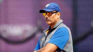 India coach Ravi Shastri during nets at the Cricket World Cup.(Action Images via Reuters) India coach Ravi Shastri during nets at the Cricket World Cup.(Action Images via Reuters)