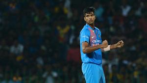 Indian cricketer Washington Sundar.(AFP/Getty Images) Indian cricketer Washington Sundar.(AFP/Getty Images)
