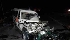 One of the vehicles that met with an accident in Patiala district.(HT PHoto) One of the vehicles that met with an accident in Patiala district.(HT PHoto)