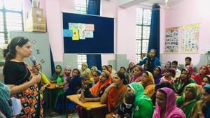 The PTM witnessed around 78% participation of the parents who interacted with the teachers on the progress of their wards.(Sourc) The PTM witnessed around 78% participation of the parents who interacted with the teachers on the progress of their wards.(Sourc)