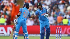 Rohit Sharma (R) of India shakes hands with captain Virat Kohli.(Getty Images) Rohit Sharma (R) of India shakes hands with captain Virat Kohli.(Getty Images)