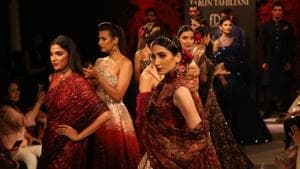 India Couture Week 2019: Models showcase fashion designer Tarun Tahiliani's creations.(IANS)