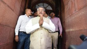 Law minister Ravi Shankar Prasad after Rajya Sabha cleared triple talaq bill.(Raj K Raj/HT Photo) Law minister Ravi Shankar Prasad after Rajya Sabha cleared triple talaq bill.(Raj K Raj/HT Photo)