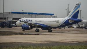 More than 150 passengers of a Mumbai-bound IndiGo flight from the city survived a scare on Monday evening when the pilot aborted take-off at the last minute at the Raja Bhoj airport here due to a technical glitch in the aircraft’s wheels.(Mint photo for representation)