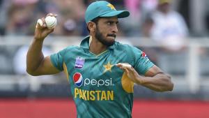 Pakistan's Hasan Ali fielding during the 2nd T20I cricket match between South Africa and Pakistan at Wanderers Stadium in Johannesburg, South Africa, Sunday, Feb, 3, 2019.(AP) Pakistan's Hasan Ali fielding during the 2nd T20I cricket match between South Africa and Pakistan at Wanderers Stadium in Johannesburg, South Africa, Sunday, Feb, 3, 2019.(AP)